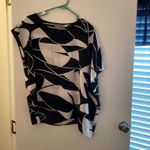 Chicos poncho black & white worn once